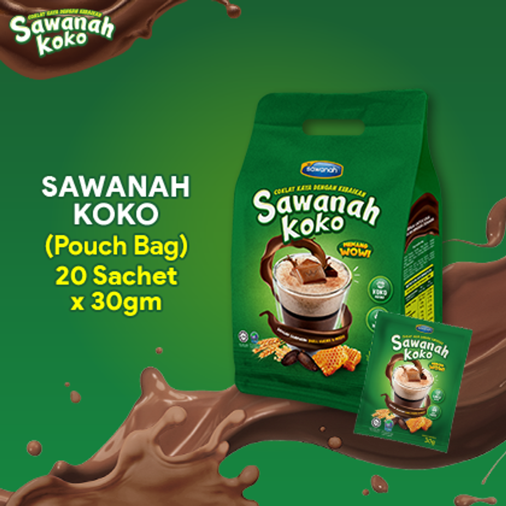 Sawanah Koko (Pouch Bag) 20 sachet x 30gm