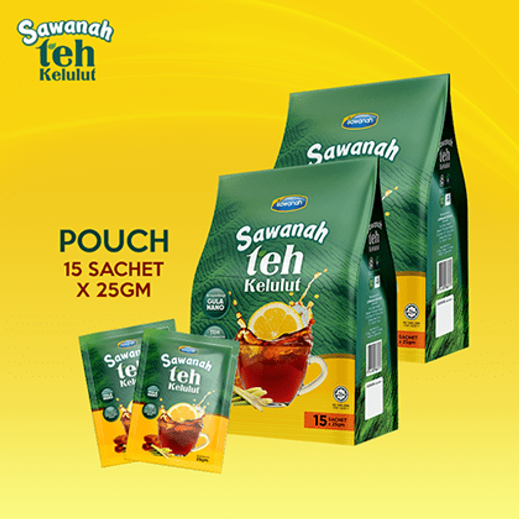 SAWANAH TEH KELULUT- POUCH BAG (15 sachet x 25g)