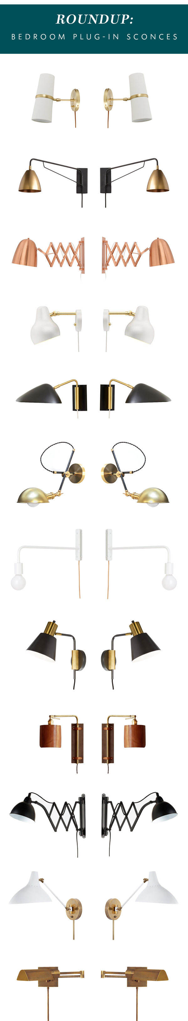 small plug-in sconce roundup | coco kelley