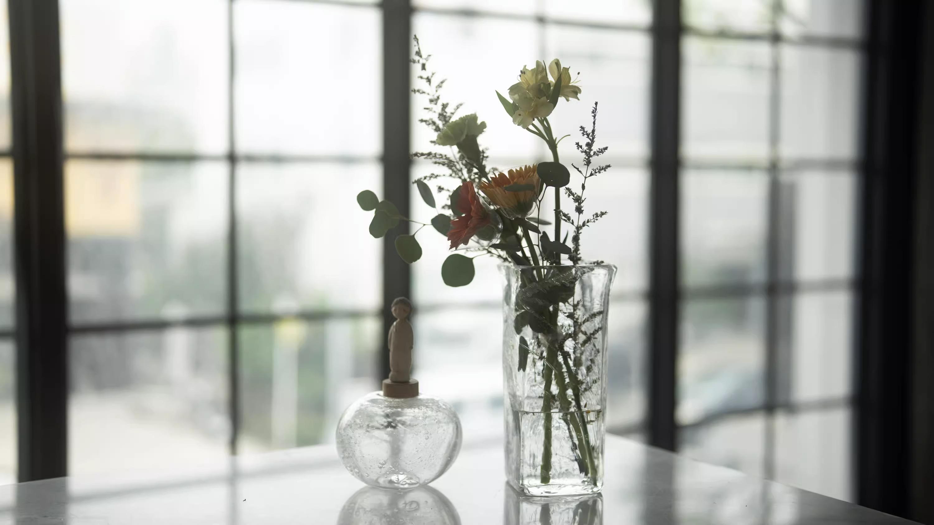 日本玻璃作家荒川尚也手作氣泡紋手作花器/溪流花瓶方形– okinishop