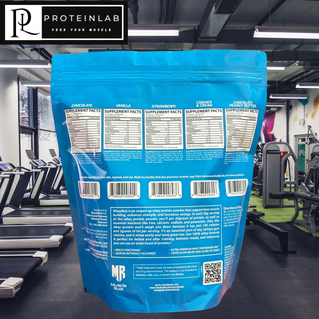 Musclerulz Whey Rulz Chocolate (2lbs) is the best whey available in Malaysia now available in Proteinlab Malaysia Back