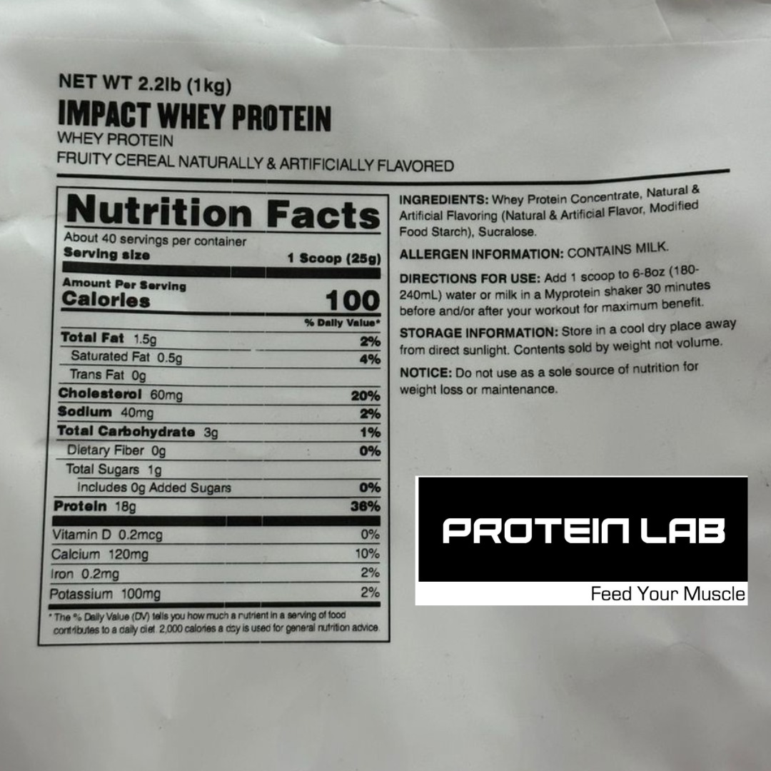 MyProtein Inpact Whey Protein Facts 1kg is the best and most delicious whey in Malaysia. Come get yours now at affordable prices only at Proteinlab Malaysia