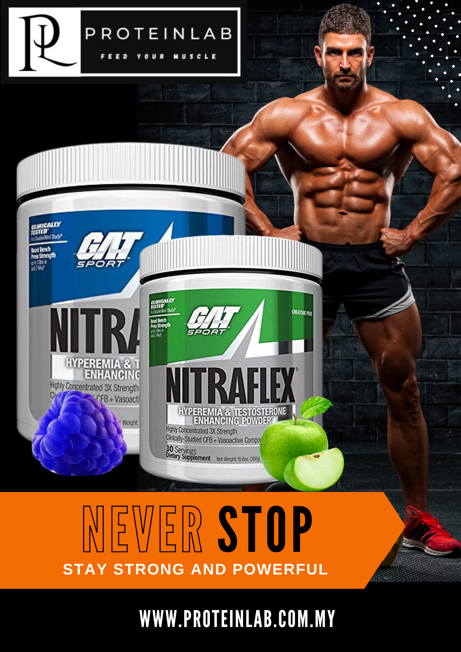 GAT Sport Nitraflex Hyperemia & Testosterone Enhancing Powder - 30 Ser —  Whey King Supplements