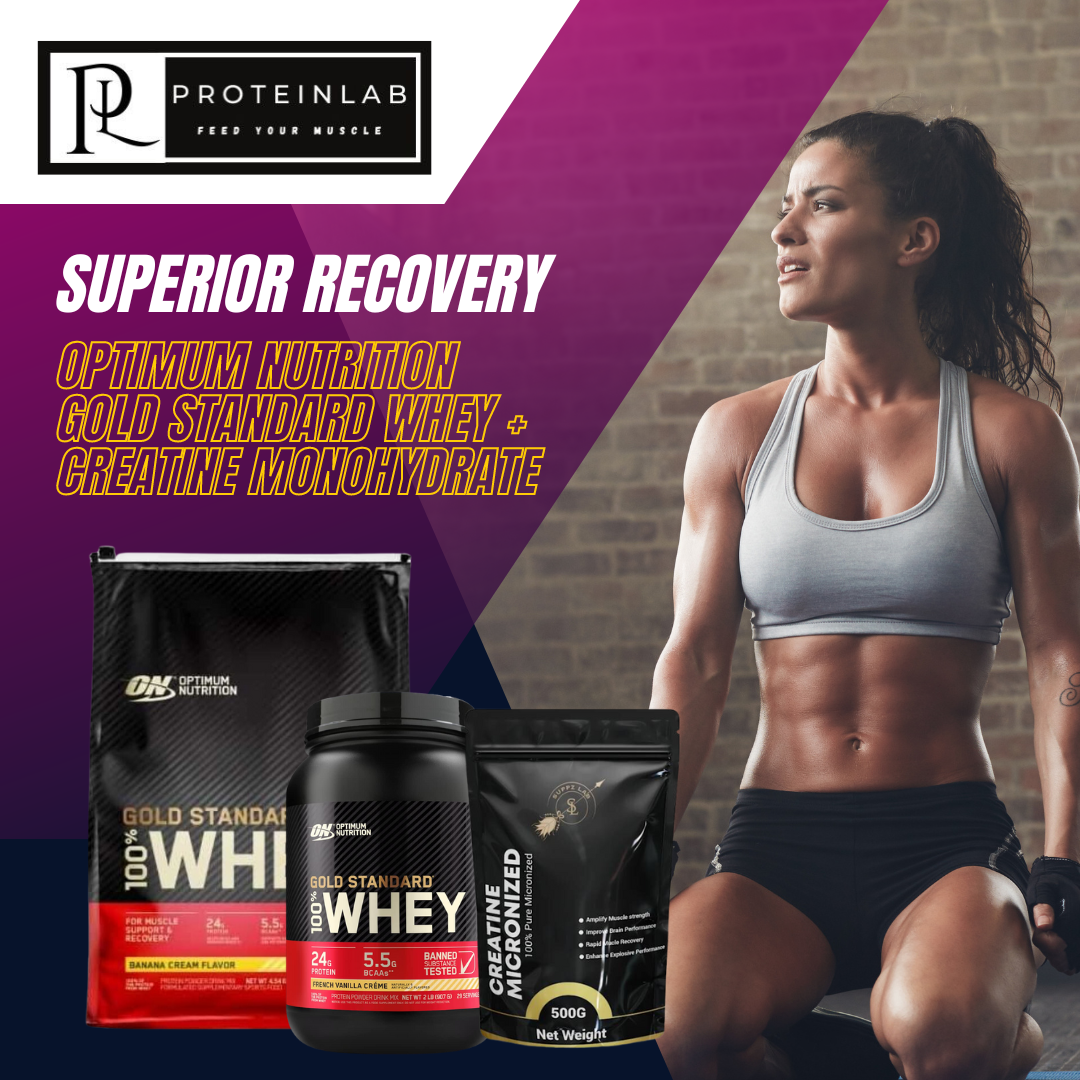 ON whey 5lbs + Suppzlab creatine for superior recovery 