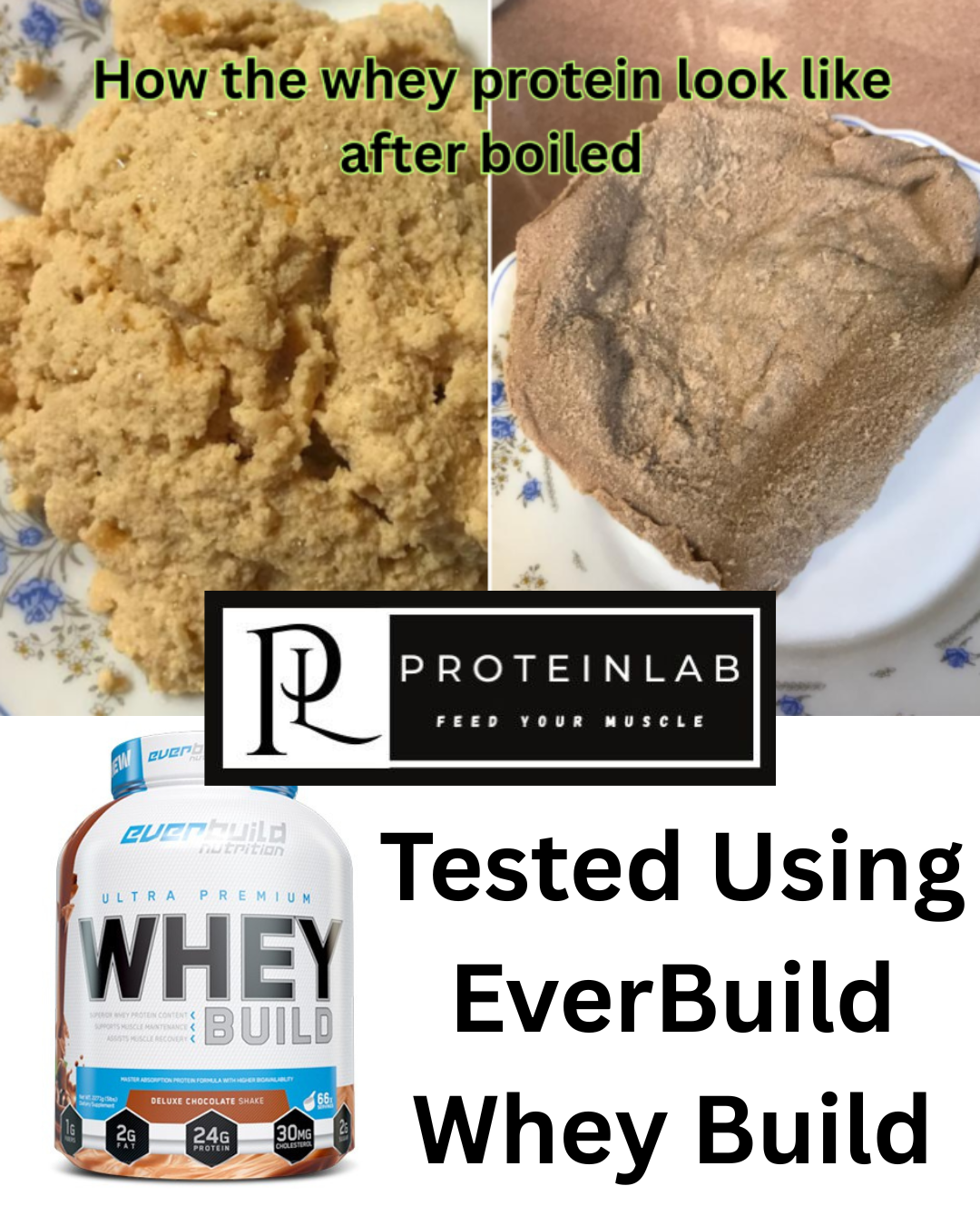Everbuild whey protein testing by proteinlab malaysia using boiling water to test the authenticity of whey protein
