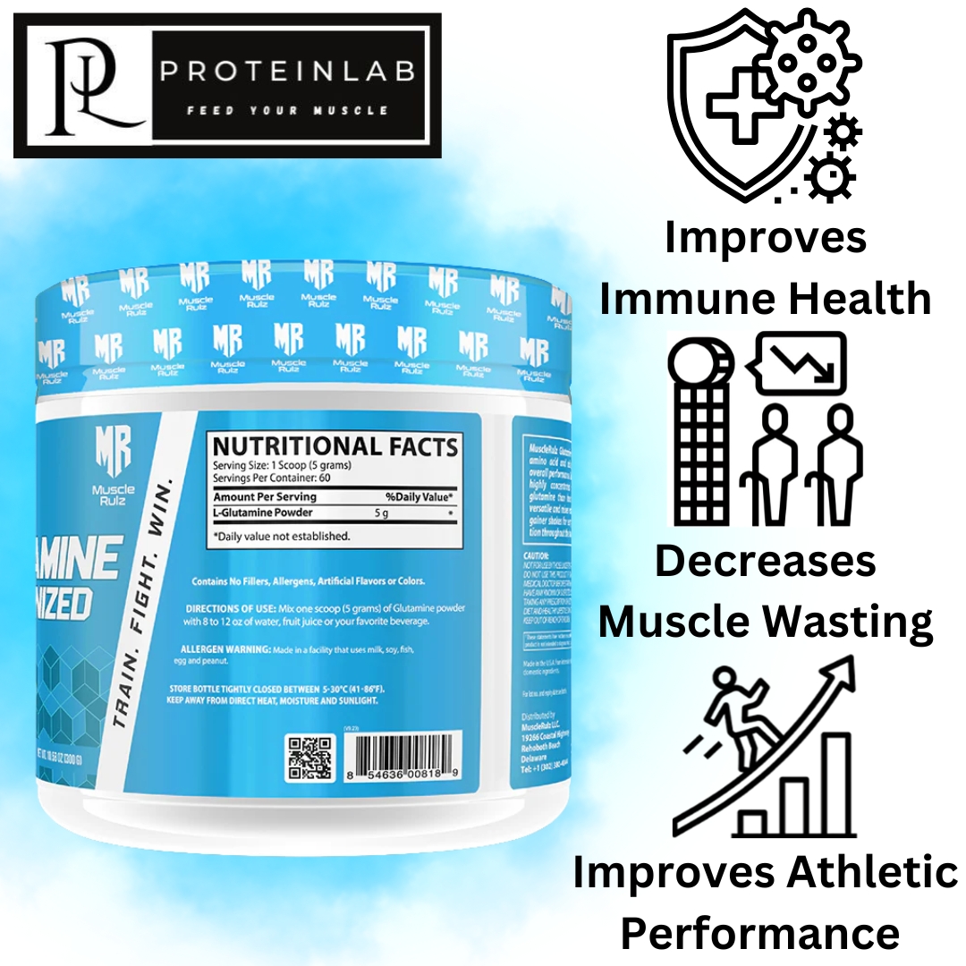 MUSCLERULZ GLUTAMINE POWDER (300G) NUTRTIONAL INFORMATION