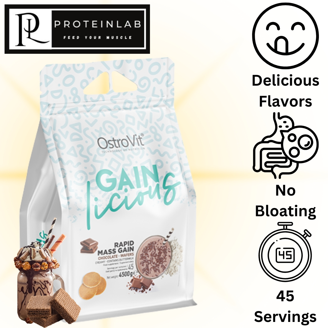 OSTROVIT GAINLICIOUS RAPID MASS GAIN (4.5KG) CHOCOLATE WAFERS