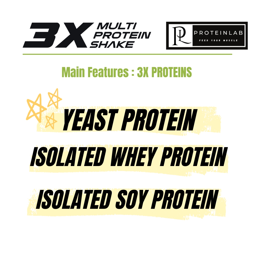 3X MULTI PROTEIN SHAKE 600G DESIGN 1
