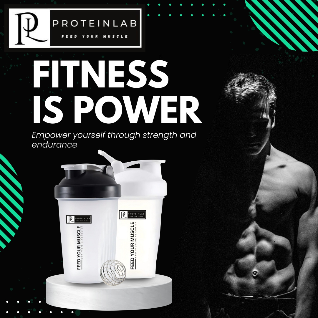 PROTEINLAB SHAKER BOTTLE _FEED YOUR MUSCLE_ (450ML) DESIGN 1