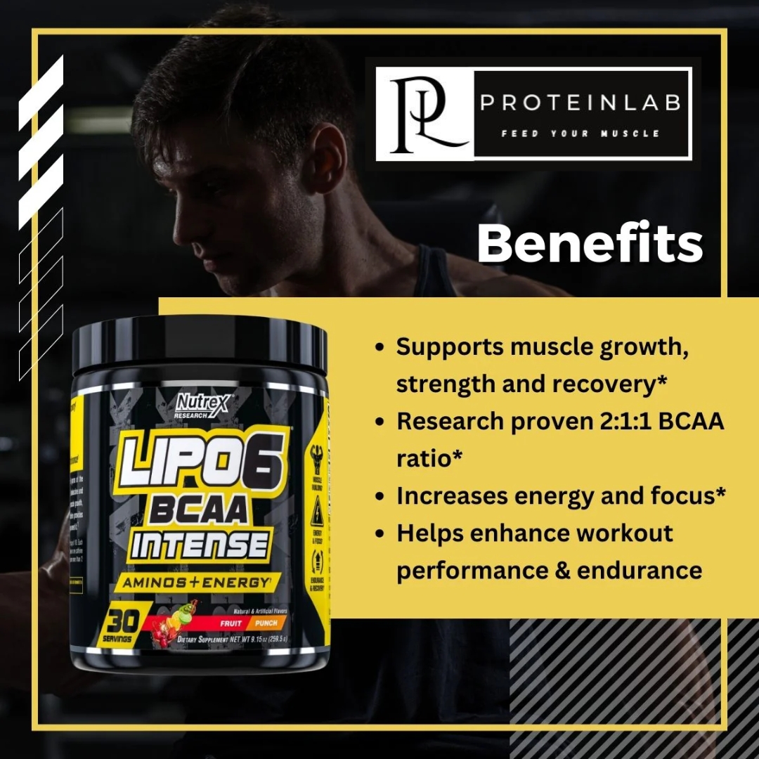 NUTREX LIPO 6 BCAA INTENSE (AMINOS + ENERGY) (30SERVINGS) DESIGN 1