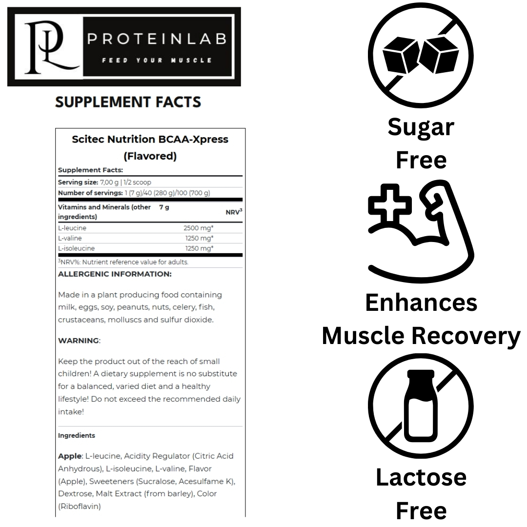 SCITEC NUTRITION BCAA XPRESS (700G) SUPPLEMENT FACTS