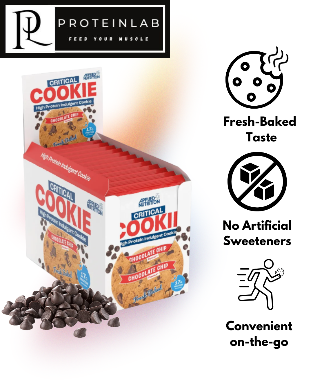 Applied Nutrition Critical Cookie (Chocolate Chip) (12 pack)