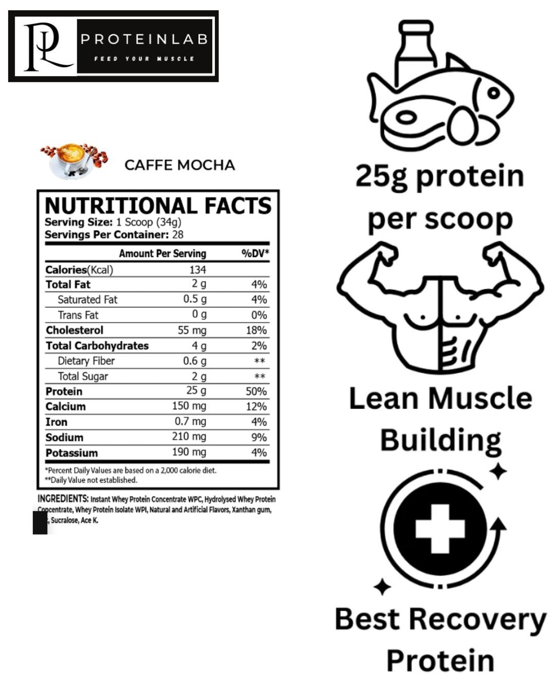 CORE CHAMPS WHEY PROTEIN (5LBS) RICH CHOCOLATE SUPPLEMENT FACTS