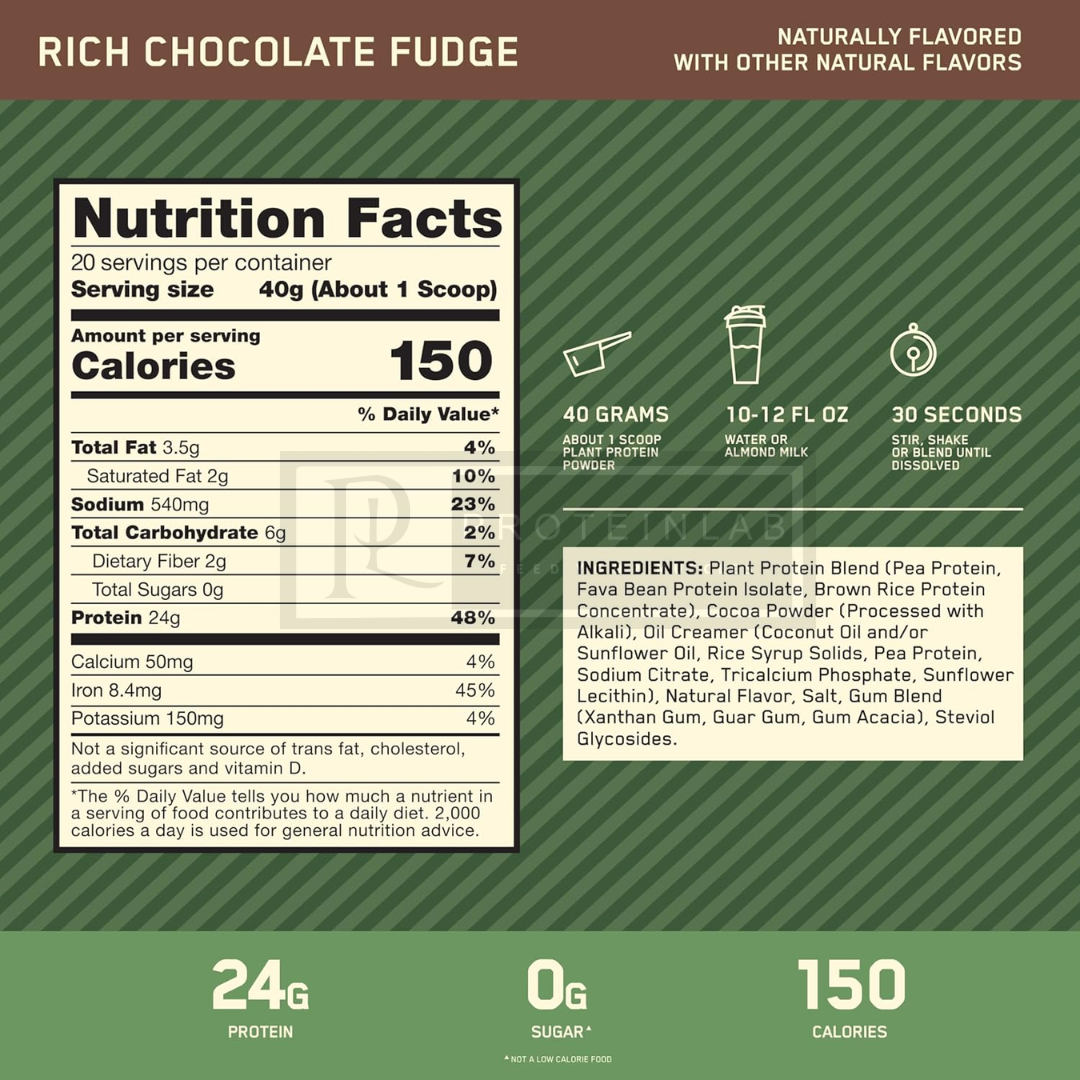 New Packaging GOLD STANDARD 100% PLANT PROTEIN