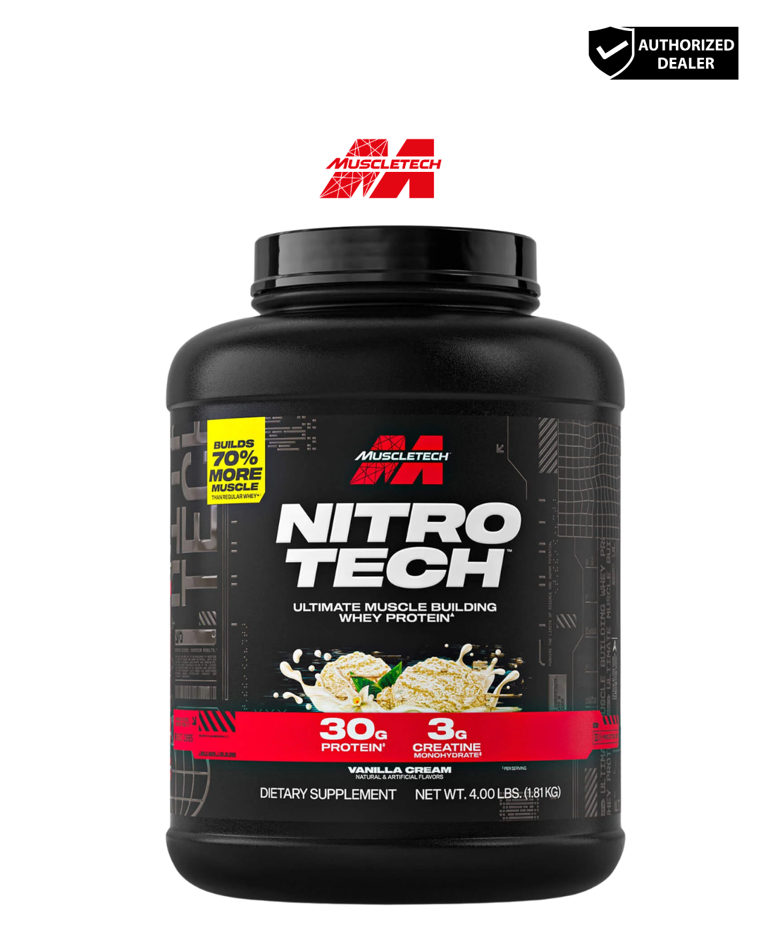 MuscleTech NitroTech 4Lbs (Vanilla Cream)