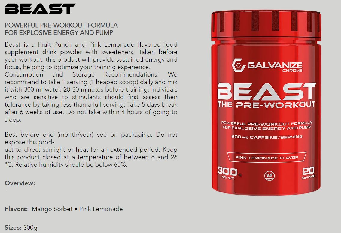 Galvanize Beast 300g Info.JPG