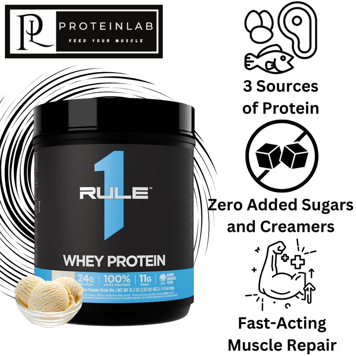 RULE 1 WHEY BLEND WHEY PROTEIN (1LB) VANILLA ICE CREAM