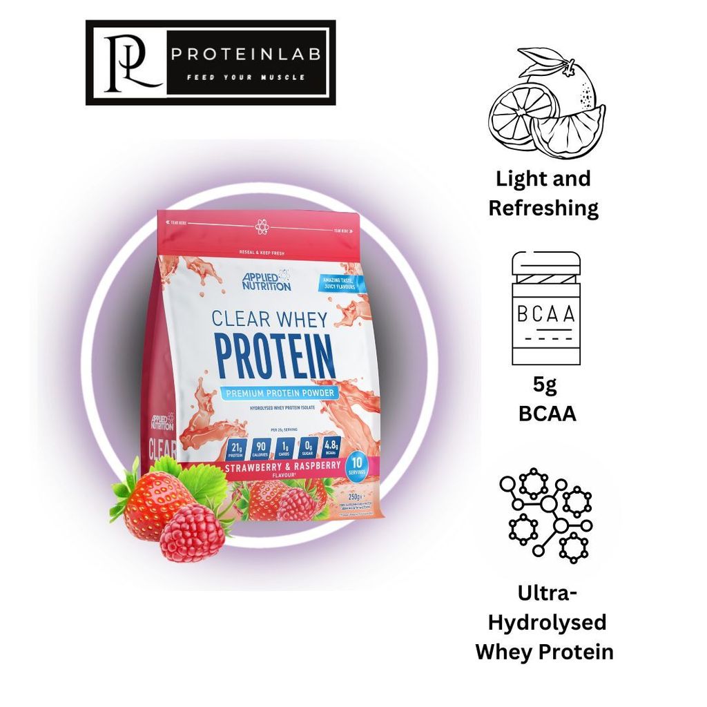 Applied Nutrition Clear Whey (Strawberry & Raspberry) (875g) (21 and 10 Servings) (1080 x 1080 px)