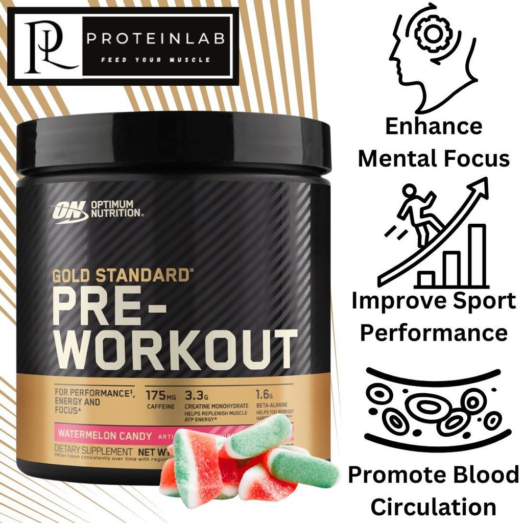 OPTIMUM NUTRITION GOLD STANDARD PRE-WORKOUT GREEN APPLE (300G) 