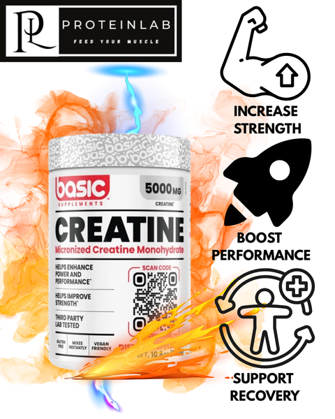 BASIC SUPPLEMENTS Micronized Creatine Monohydrate 300g – 60 Servings