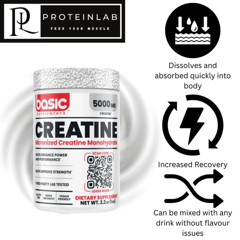Basic Supplements Micronized Creatine Monohydrate (1kg)