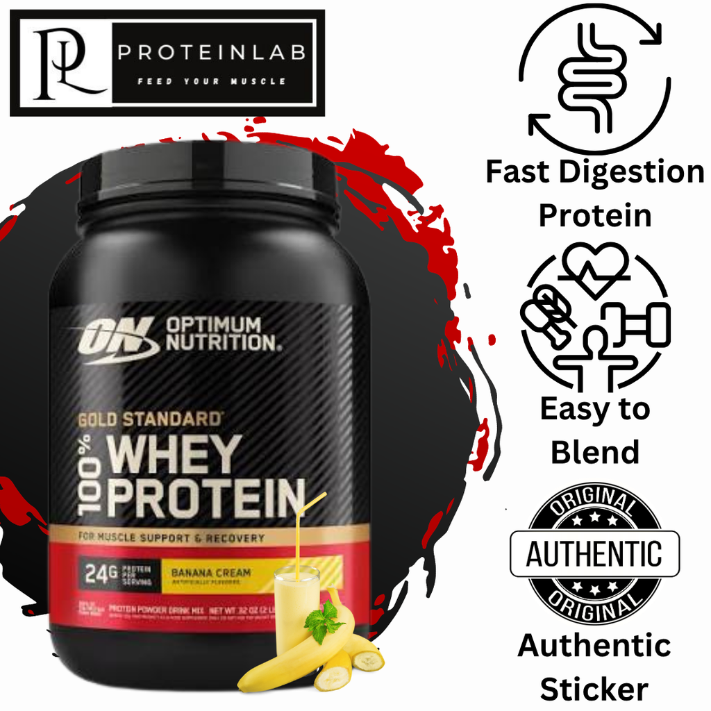 OPTIMUM NUTRITION GOLD STANDARD 100% WHEY PROTEIN (2LBS) BANANA CREAM