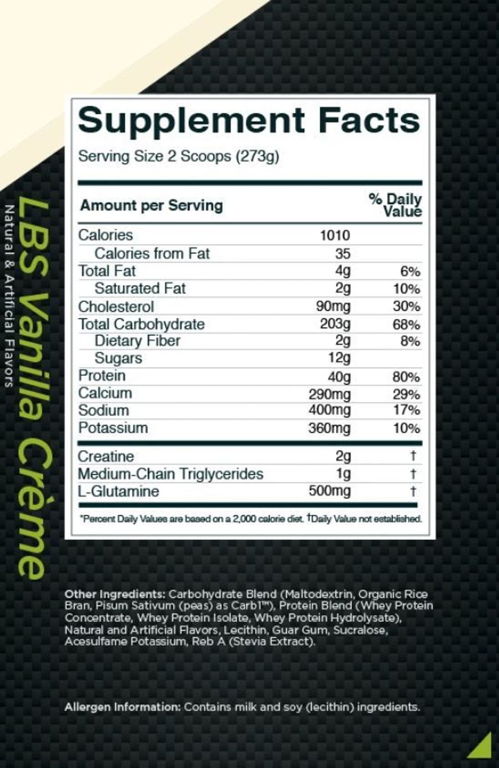 R1 High Calorie Mass Gainer Vanilla Creme Fact Malaysia Proteinlab.JPG