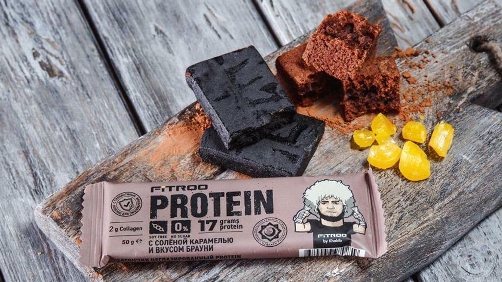 Fitroo by Khabib Protein Bar (Single Bar) Brownie with Salted Caramel Proteinlab Malaysia