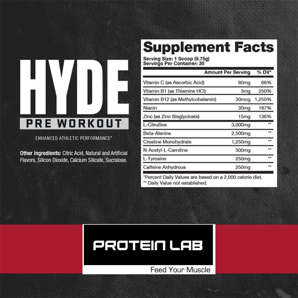 ProSupps Hyde 30 Servings Facts