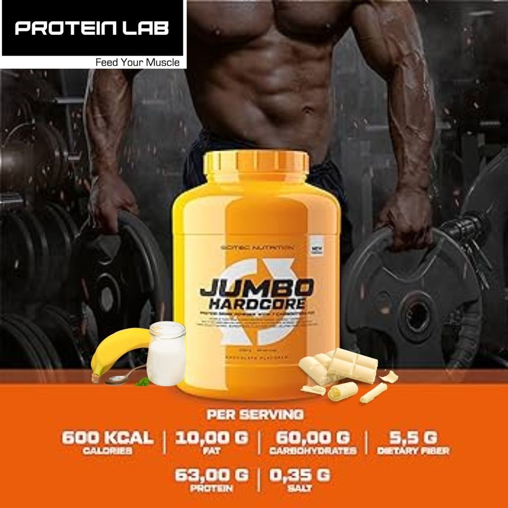 Jumbo Hardcore by scitec nutrition and proteinlab malaysia benefits you can get from each bottle