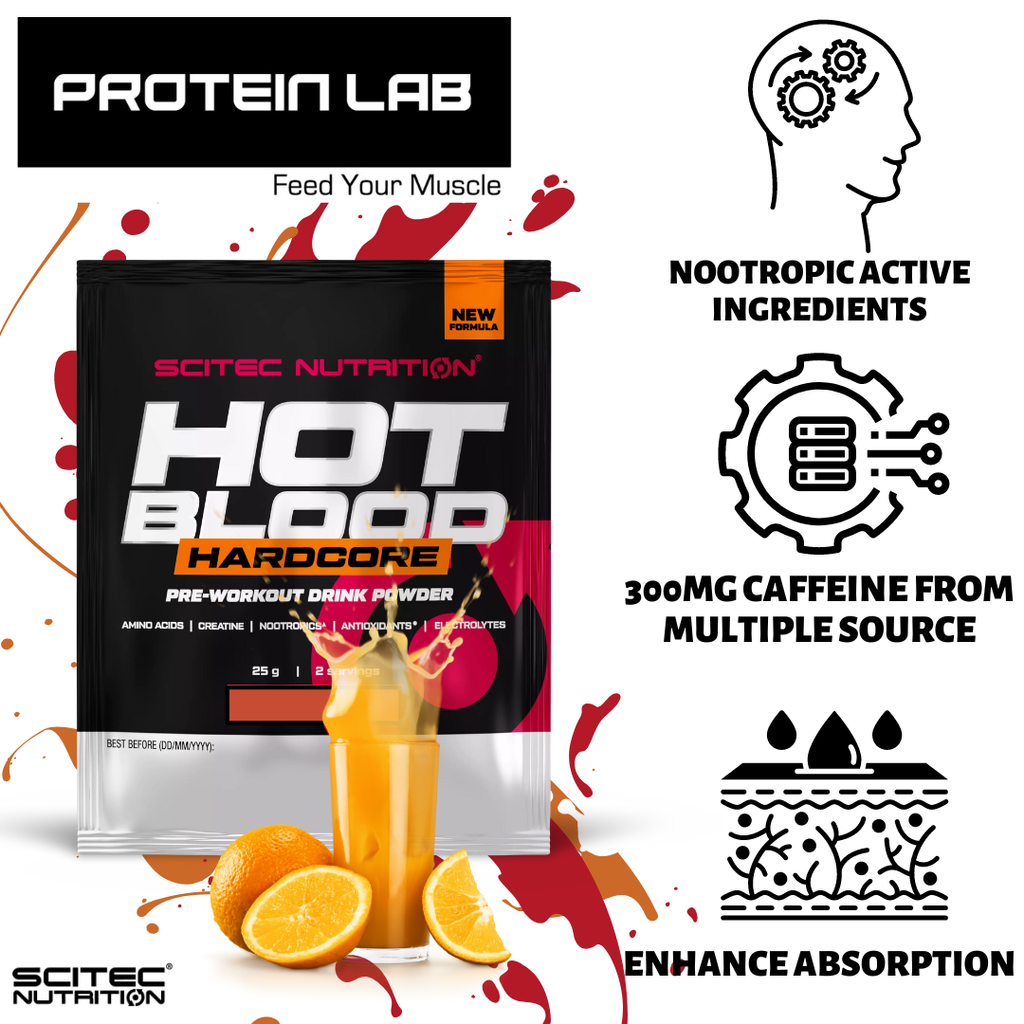 HOT BLOOD PRE-WORKOUT 375G & 2 SERVINGS