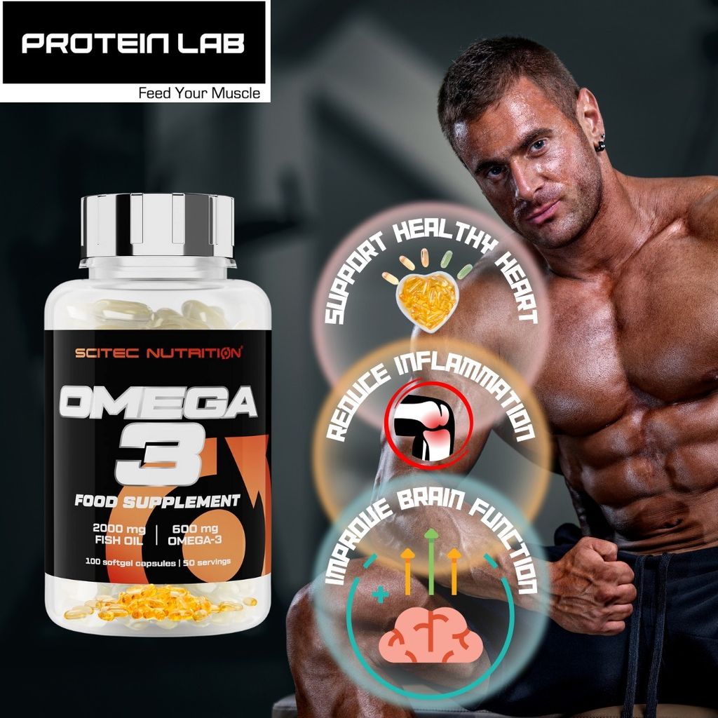 Scitec Nutrition Omega 3 (100 Caps) Food Supplement Fish Oil is the most amazing supplement that supplies all the good oil into your body now available at Proteinlab Malaysia 2
