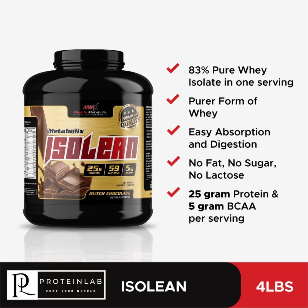 MMX Metabolix Isolean is the best whey in Malaysia that has 0 Sugar, 0 Fat, suitable for people with lactose intollerance, and it is 100% Isolate Whey. Come get yours now at Proteinlab Malaysia Poster 3