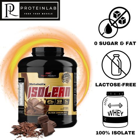 MMX Metabolix Isolean is the best whey in Malaysia that has 0 Sugar, 0 Fat, suitable for people with lactose intollerance, and it is 100% Isolate Whey. Come get yours now at Proteinlab Malaysia.