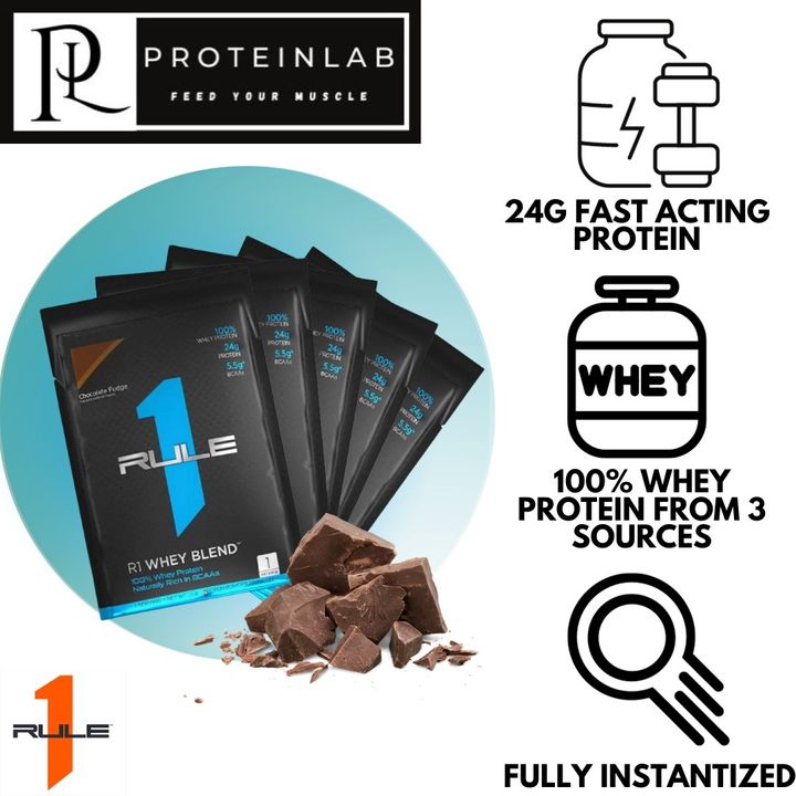 RULE 1 WHEY BLEND CHOCOLATE FUDGE (1 SERVINGS) (2)