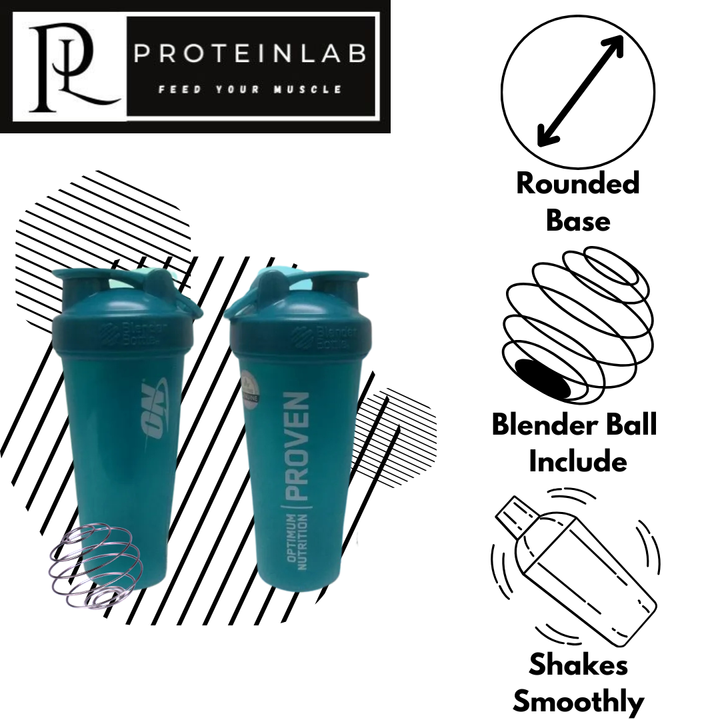 Optimum Nutrition Shaker Bottle Proven (Cyan) (28oz) (1)