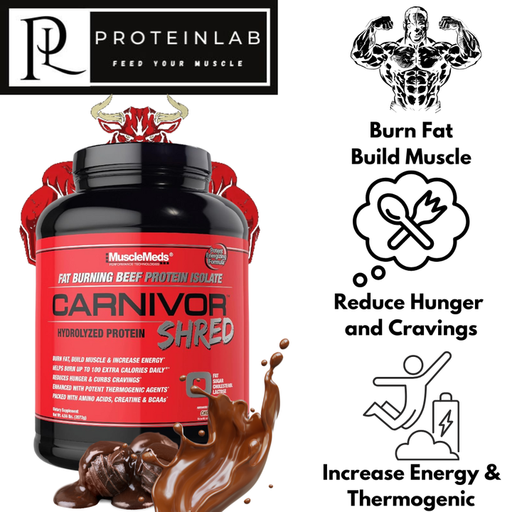 MuscleMeds Beef Protein Isolate Carnivor Shred (4.35) (2lb) (Chocolate)