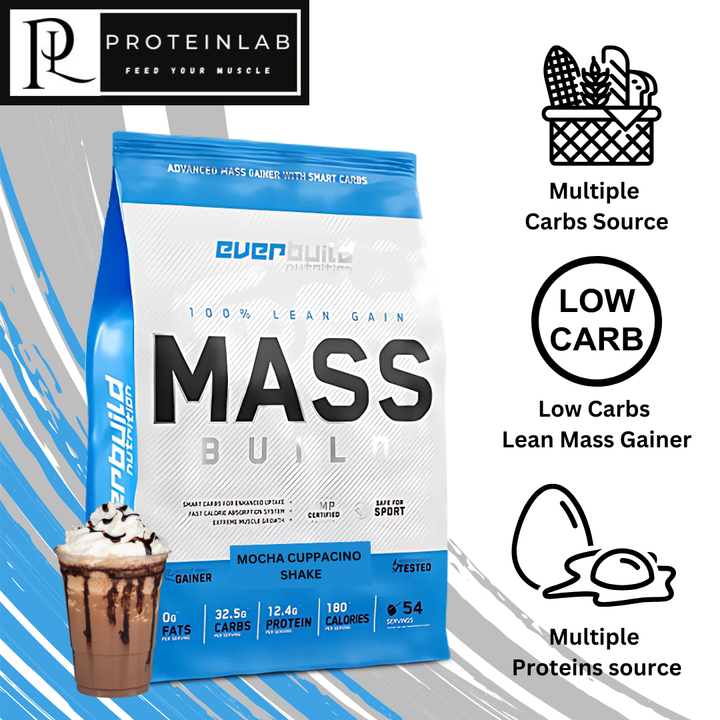 Everbuild Nutrition Mass Build - Lean Mass Gainer For Bulking Without Fat Supplement Malaysia