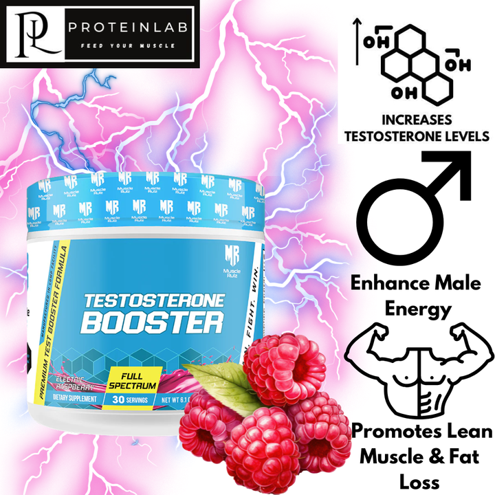 MUSCLERULZ TESTOSTERON BOSTER (ELECTRIC RASPBERRY) (174G) (30 SERVINGS)