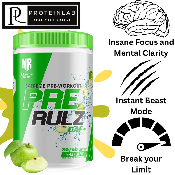 MUSCLERULZ PRE RULZ PRE WORKOUT GREEN APPLE