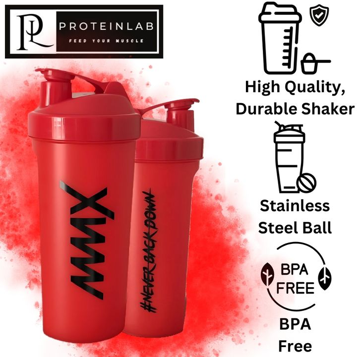 MMX SHAKER BOTTLE  _NEVER BACK DOWN_ (RED) (600ML) MAIN PHOTO