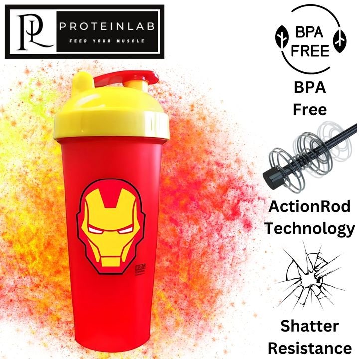 PERFECT SHAKER BOTTLE HERO MARVEL IRONMAN (YELLOW CAP & RED BODY) (600ML) MAIN PHOTO