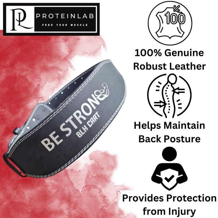 BE STRONG WEIGHTLIFTING LEATHER BELT NO PAD (BLACK) MAIN PHOTO