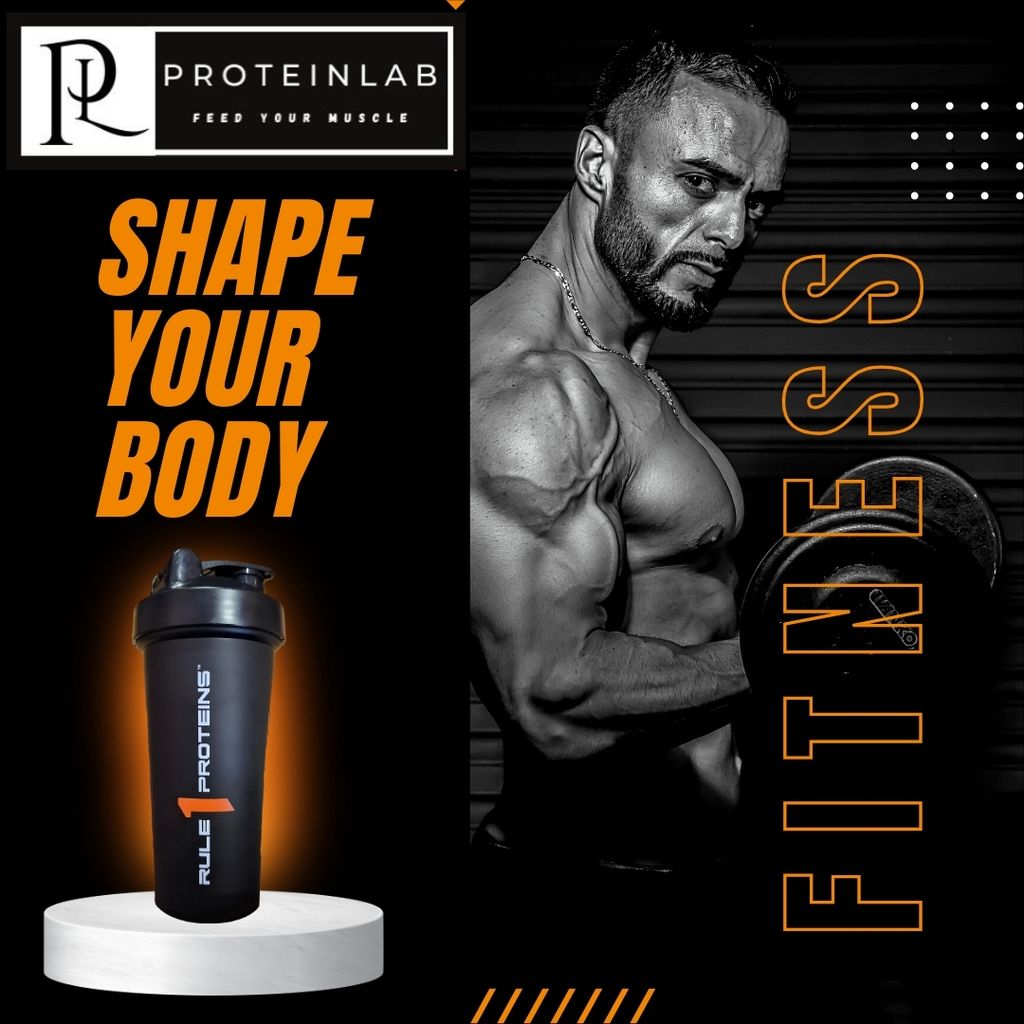 RULE 1 SHAKER BOTTLE (BLACK) (600ML) DESIGN 1