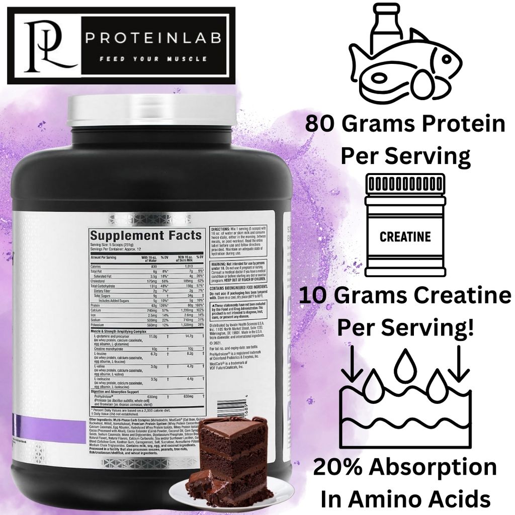 MUSCLETECH MASS TECH ELITE (6LBS) SUPPLEMENT FACTS (CHOCOLATE FUDGE)