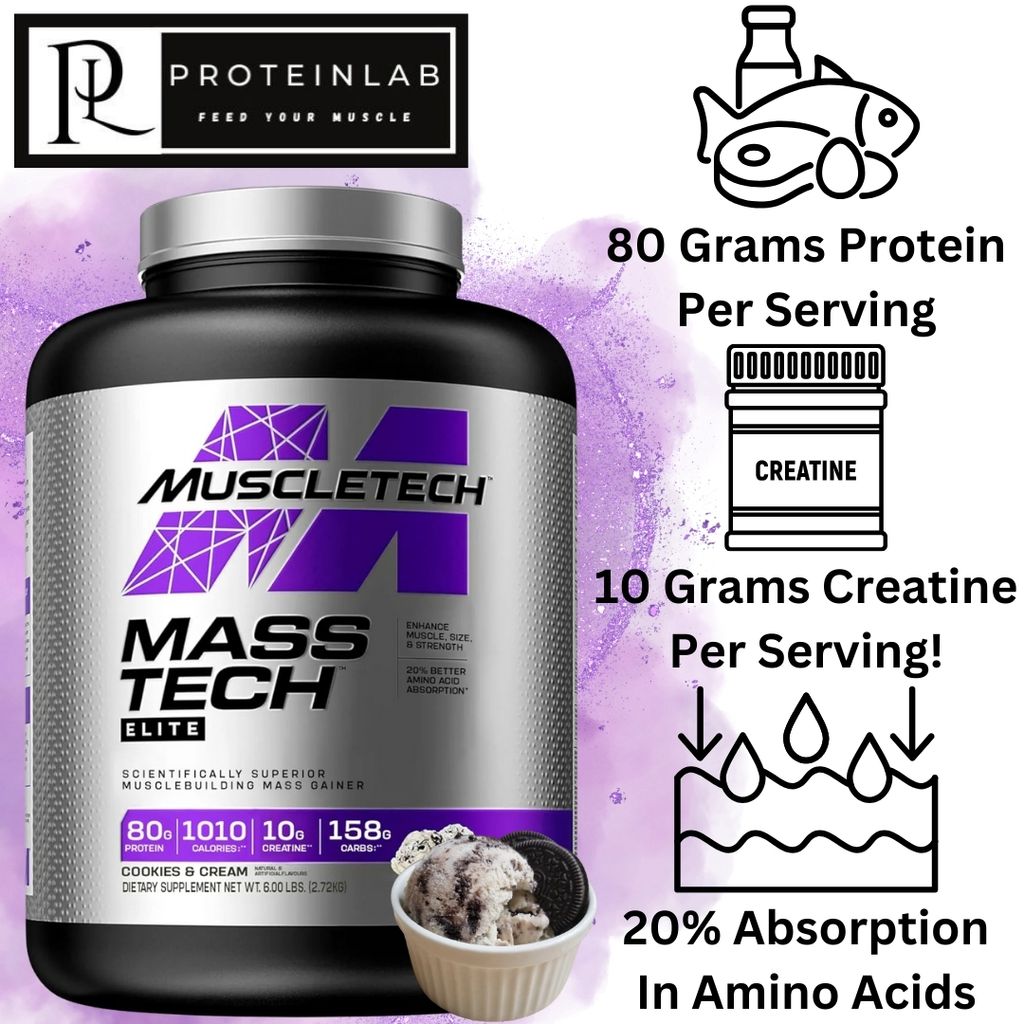 MUSCLETECH MASS TECH ELITE (6LBS) COOKIES & CREAM