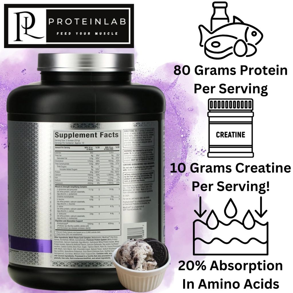 MUSCLETECH MASS TECH ELITE (6LBS) SUPPLEMENT FACTS (COOKIES & CREAM)