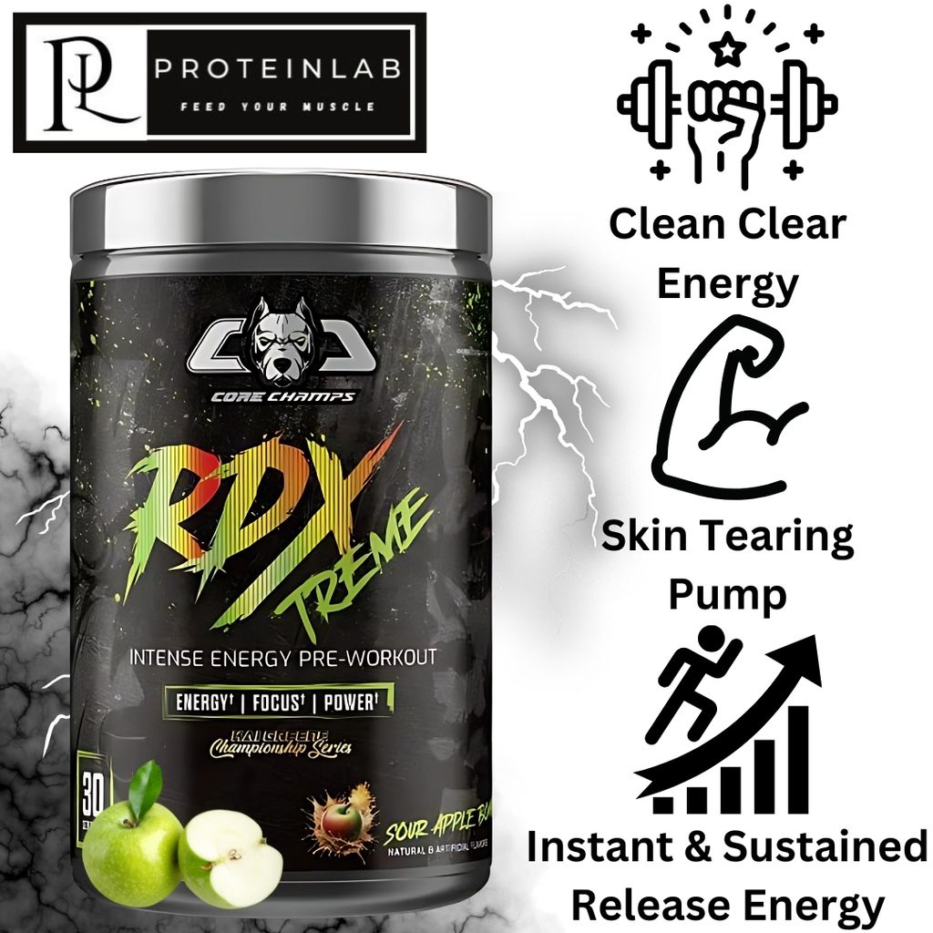 CORE CHAMPS RDX XTREME PRE-WORKOUT 30SV SOUR APPLE BOMB
