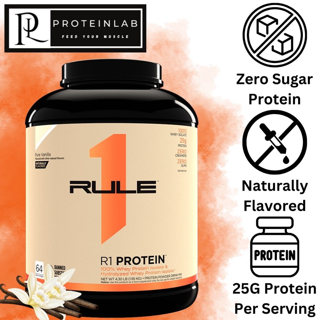 RULE 1 R1 PROTEIN ISOLATE NATURALLY FLAVORED 4LBS' (PURE VANILLA)