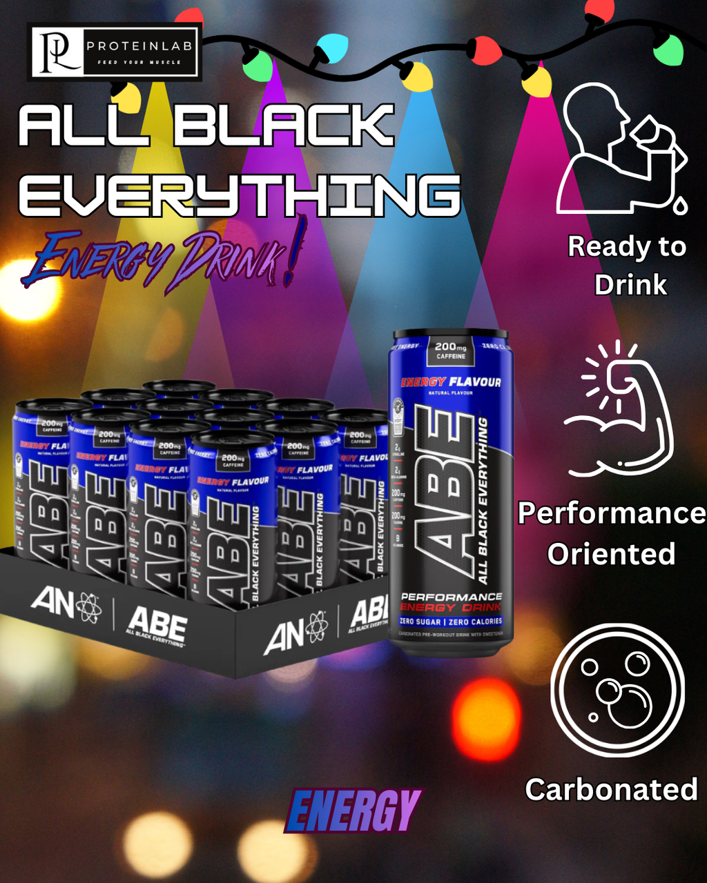 Applied Nutrition ABE Energy Drink Pre-Workout Energy Flavour (12 Pack)